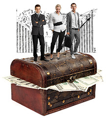 Image showing Business team and USA Dollars