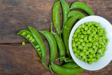 Image showing hearthy fresh green peas 