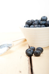 Image showing fresh blueberry bowl