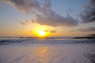 Image showing Beautiful sunset on the Mediterranean coast