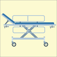 Image showing Medical stretcher bed on wheels