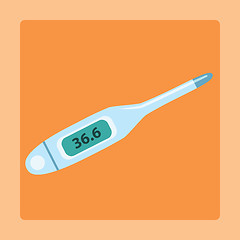 Image showing Thermometer to measure the temperature of 36.6 degrees Celsius