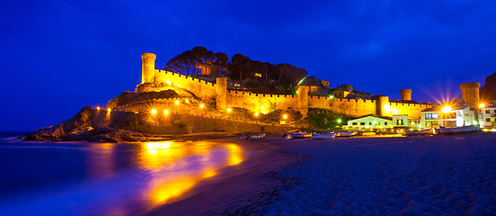 Image showing Tossa de Mar, Spain, ancient fortress Vila Vella