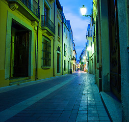 Image showing Tossa de Mar, Catalonia, Spain, 18.06.2013, old town street