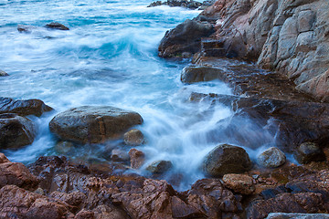 Image showing wave blue sea