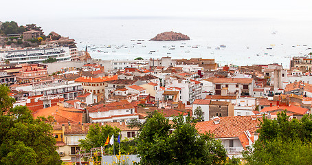 Image showing panorama of the town Tossa de Mar, Spain