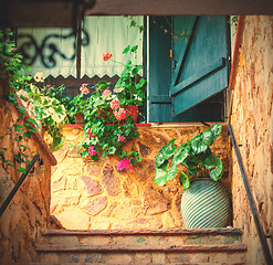 Image showing interior patio on the Mediterranean coast