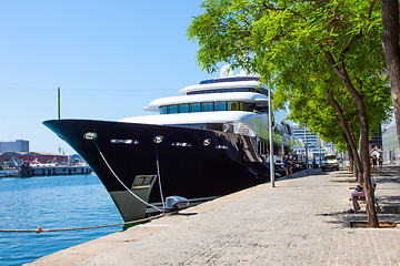 Image showing Moll d'Espanya, Barcelona, Spain, JUNY 13, 2013, Yacht Martha An