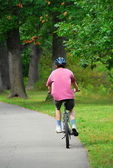 Image showing Man bicycling