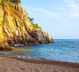 Image showing Tossa de Mar, Catalonia, Spain, 06.17.2013, a small beach near C