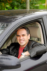 Image showing Man in car