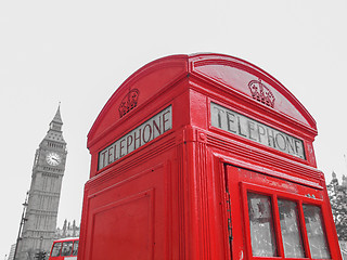 Image showing London telephone box