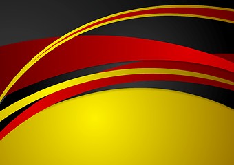 Image showing Corporate wavy abstract background. German colors