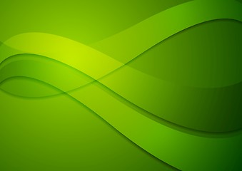 Image showing Bright green wavy background