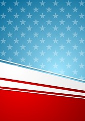 Image showing Corporate bright abstract background. USA colors