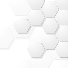 Image showing Abstract grey hexagons tech design