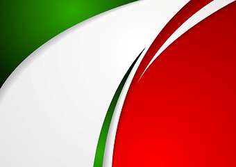 Image showing Corporate wavy abstract background. Italian colors