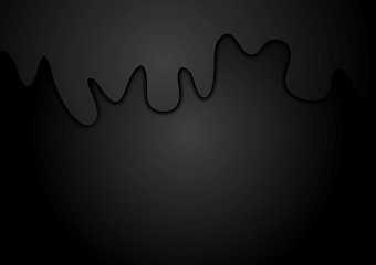 Image showing Black wavy art vector design