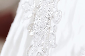 Image showing Beautiful wedding dress detail
