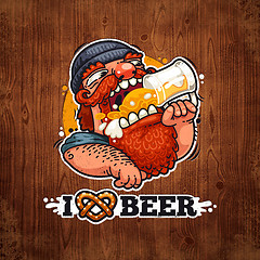 Image showing Man Loves Beer