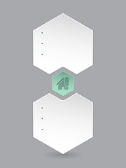 Image showing Hexagon infographic with eco house icon