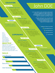 Image showing Modern resume with unusual design