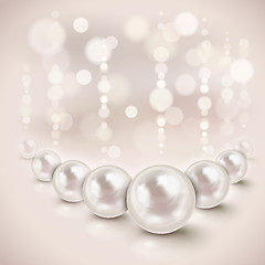 Image showing White pearls background