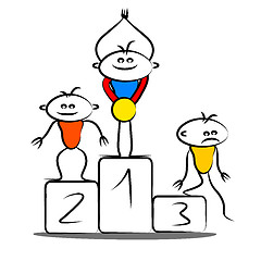 Image showing Winning podium