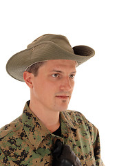 Image showing Portrait of soldier in uniform.