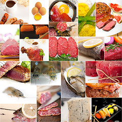 Image showing high protein food collection collage