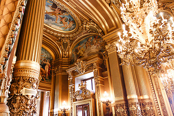 Image showing The Palais Garnier, Opera de Paris, interiors and details