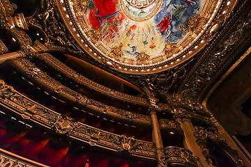 Image showing The Palais Garnier, Opera de Paris, interiors and details