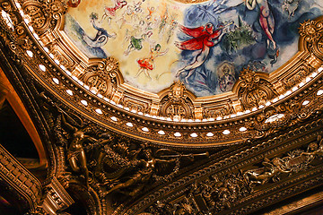 Image showing The Palais Garnier, Opera de Paris, interiors and details