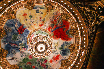 Image showing The Palais Garnier, Opera de Paris, interiors and details