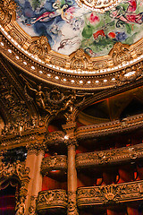 Image showing The Palais Garnier, Opera de Paris, interiors and details