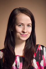 Image showing Fashion portrait of smiling beautiful young girl 