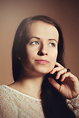 Image showing Fashion portrait of beautiful young girl 