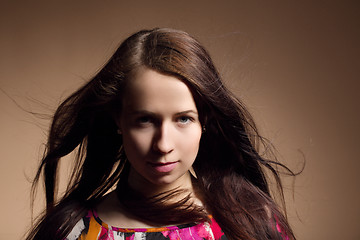 Image showing Fashion portrait of beautiful young girl 