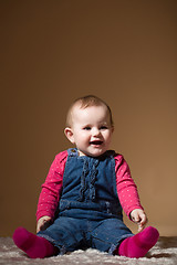 Image showing smiling infant baby