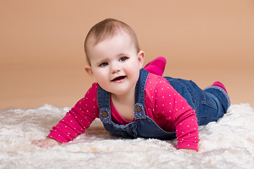 Image showing smiling infant baby