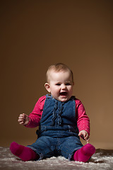 Image showing smiling infant baby