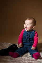 Image showing smiling infant baby