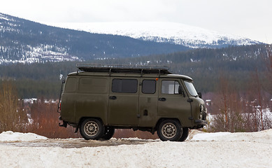 Image showing KOLA PENINSULA, RUSSIA - FEBRUARY 25, 2014: Car four-wheel drive