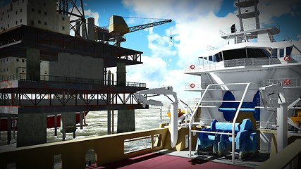 Image showing Oil rig  platform