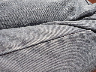 Image showing Blue denim jeans fabric background