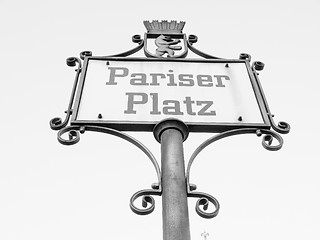 Image showing  Pariser Platz sign 