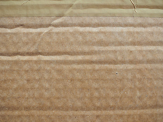 Image showing Brown corrugated cardboard background