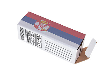 Image showing Concept of export - Product of Serbia