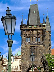 Image showing Old town bridge tower