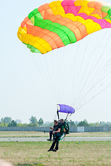 Image showing Parachute jump in tandem